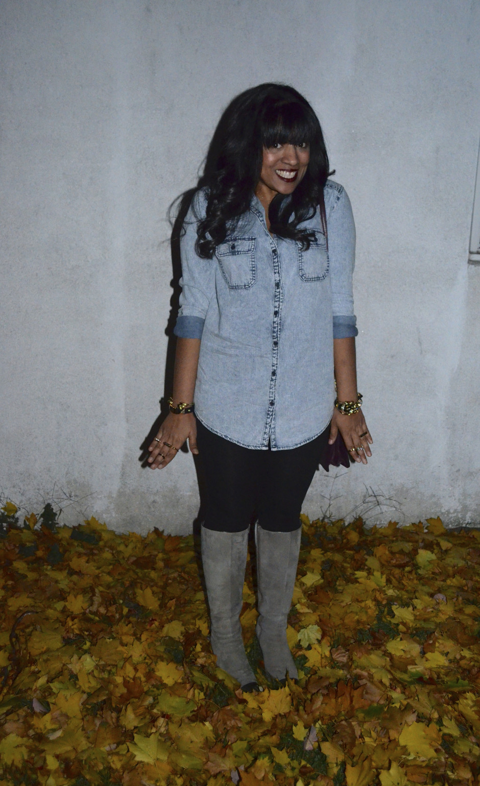 Jeweled Denim Shirt