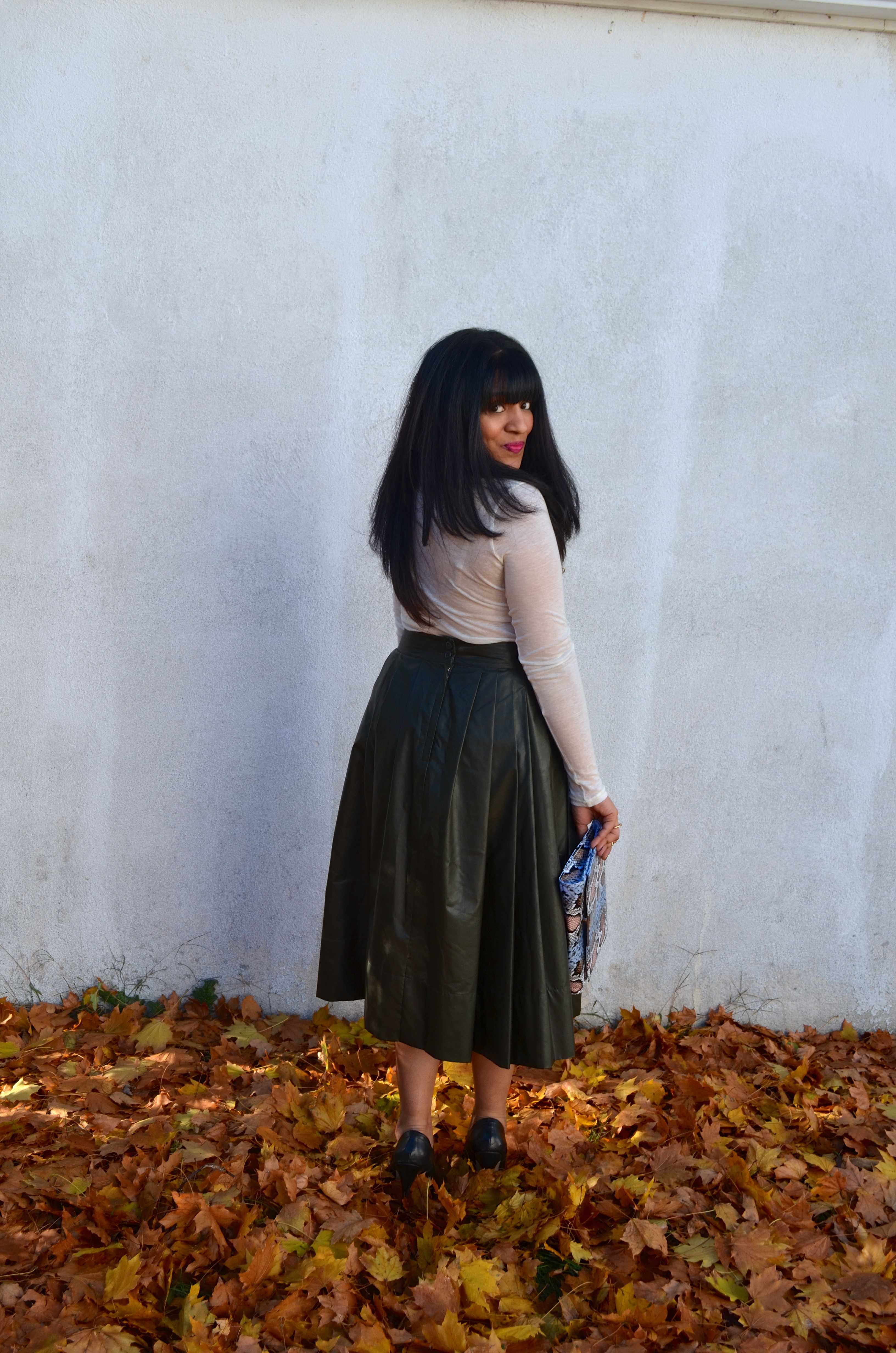 Pleated Midi Skirt
