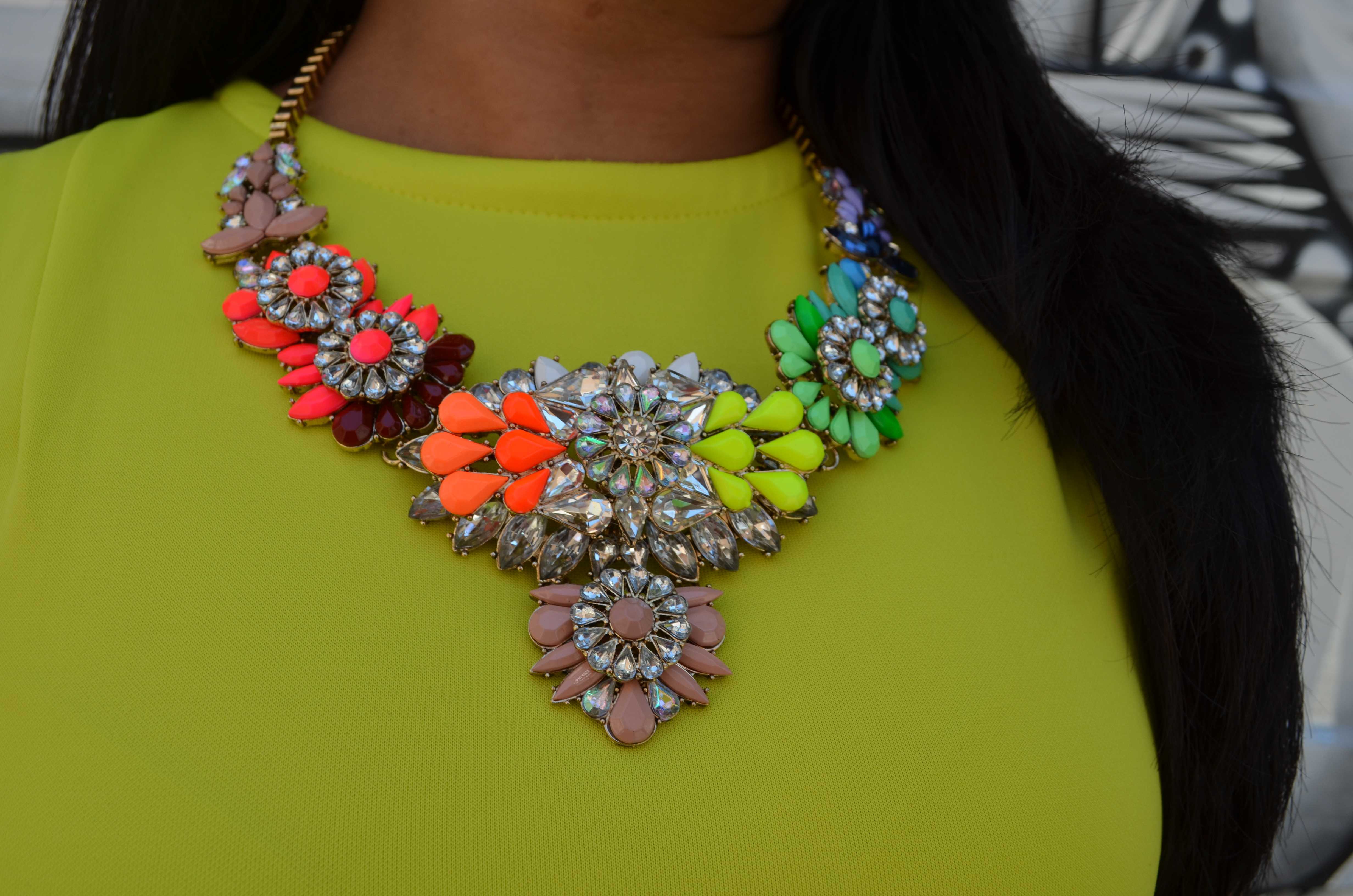 Multi Colored Statement Necklace