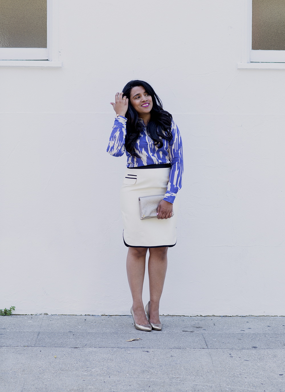 J. Crew Silk Blend Pencil Skirt