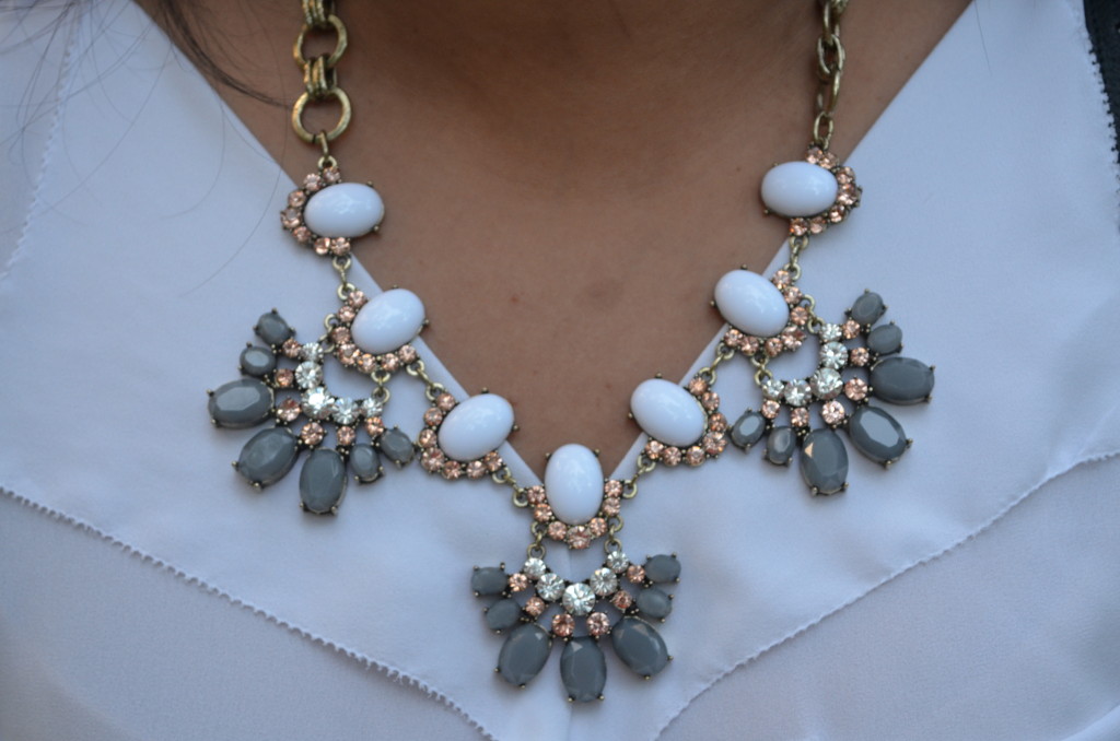 Grey Statement Necklace