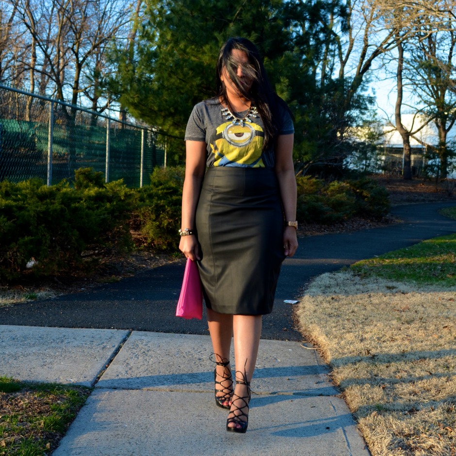 Leather Pencil Skirt Outfit